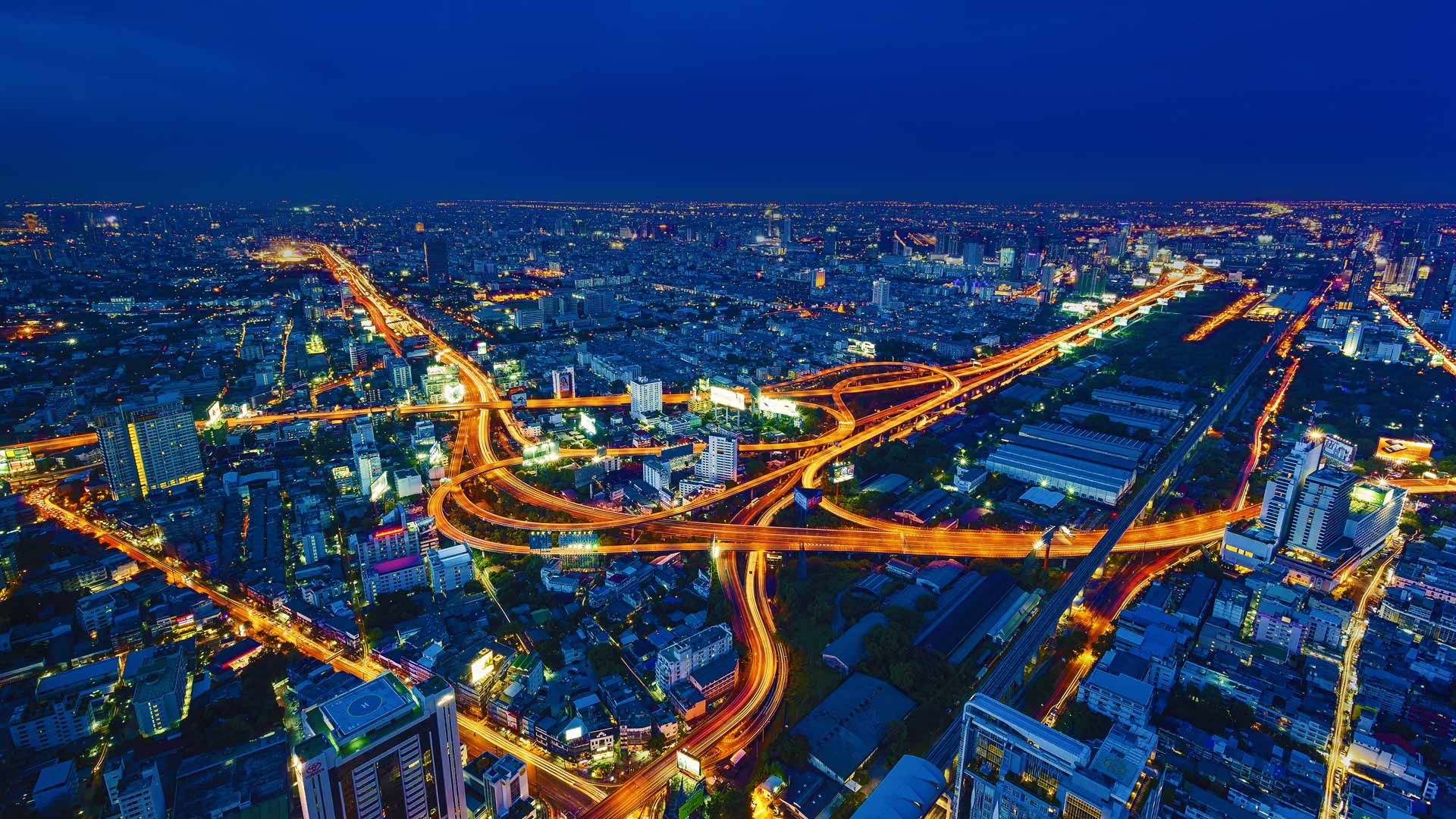 泰国，曼谷，高速公路延时摄影