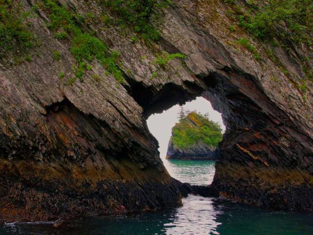 在基奈峡湾国家公园的复活湾，阿拉斯加州，美国