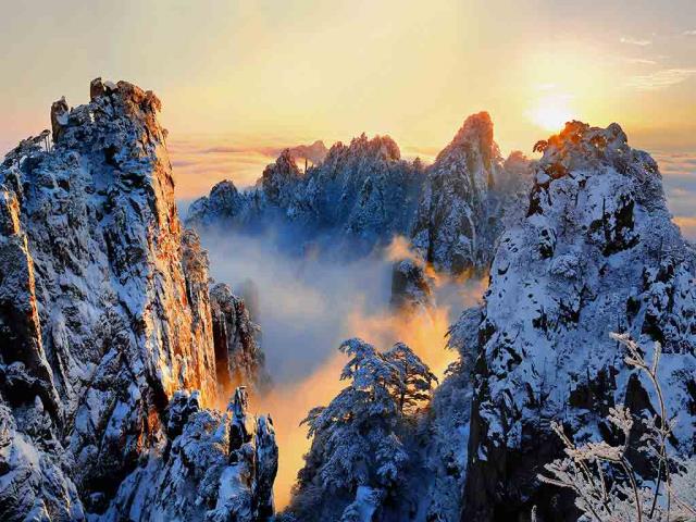 【今日大雪】黄山风景区，安徽省