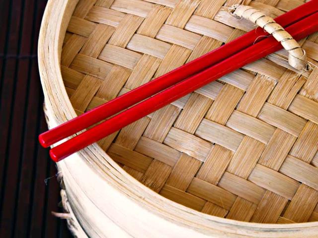 红筷子和蒸笼，中国