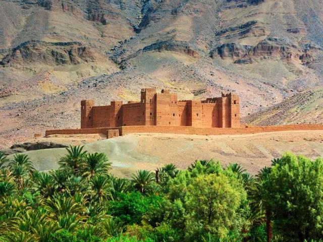 Timiderte Kasbah，摩洛哥德拉河