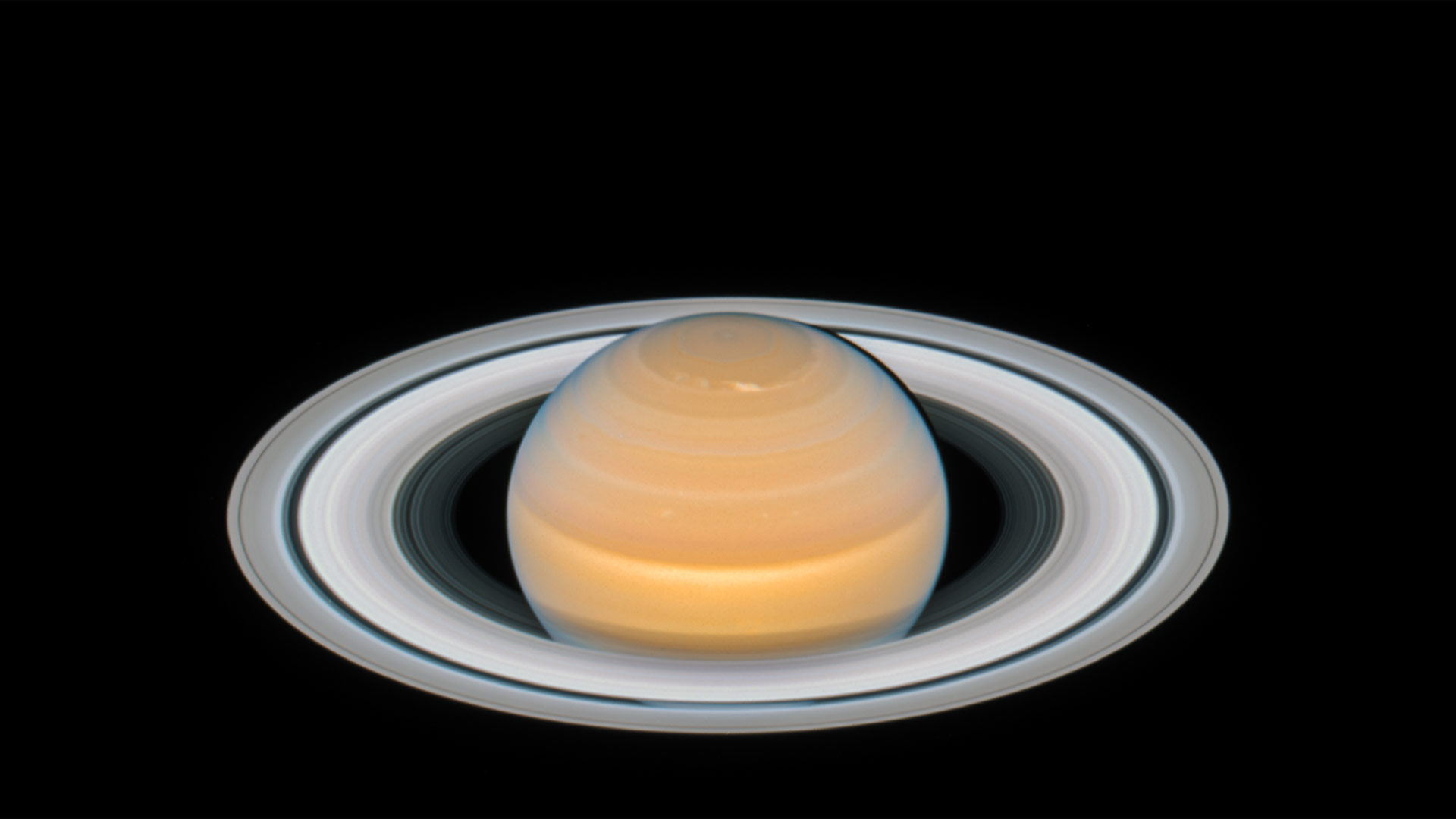 哈勃望远镜下的土星