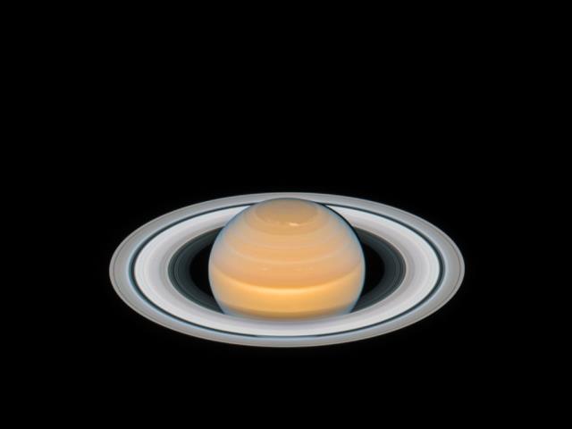 哈勃望远镜下的土星