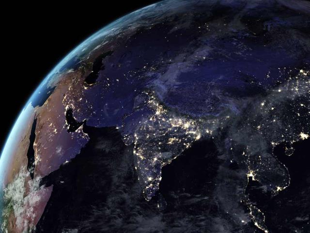夜晚的地球