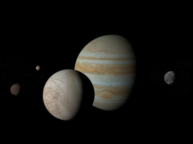 木星的卫星——木卫一、木卫二、木卫三和木卫四