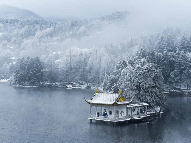 庐山冬季美景，中国江西省