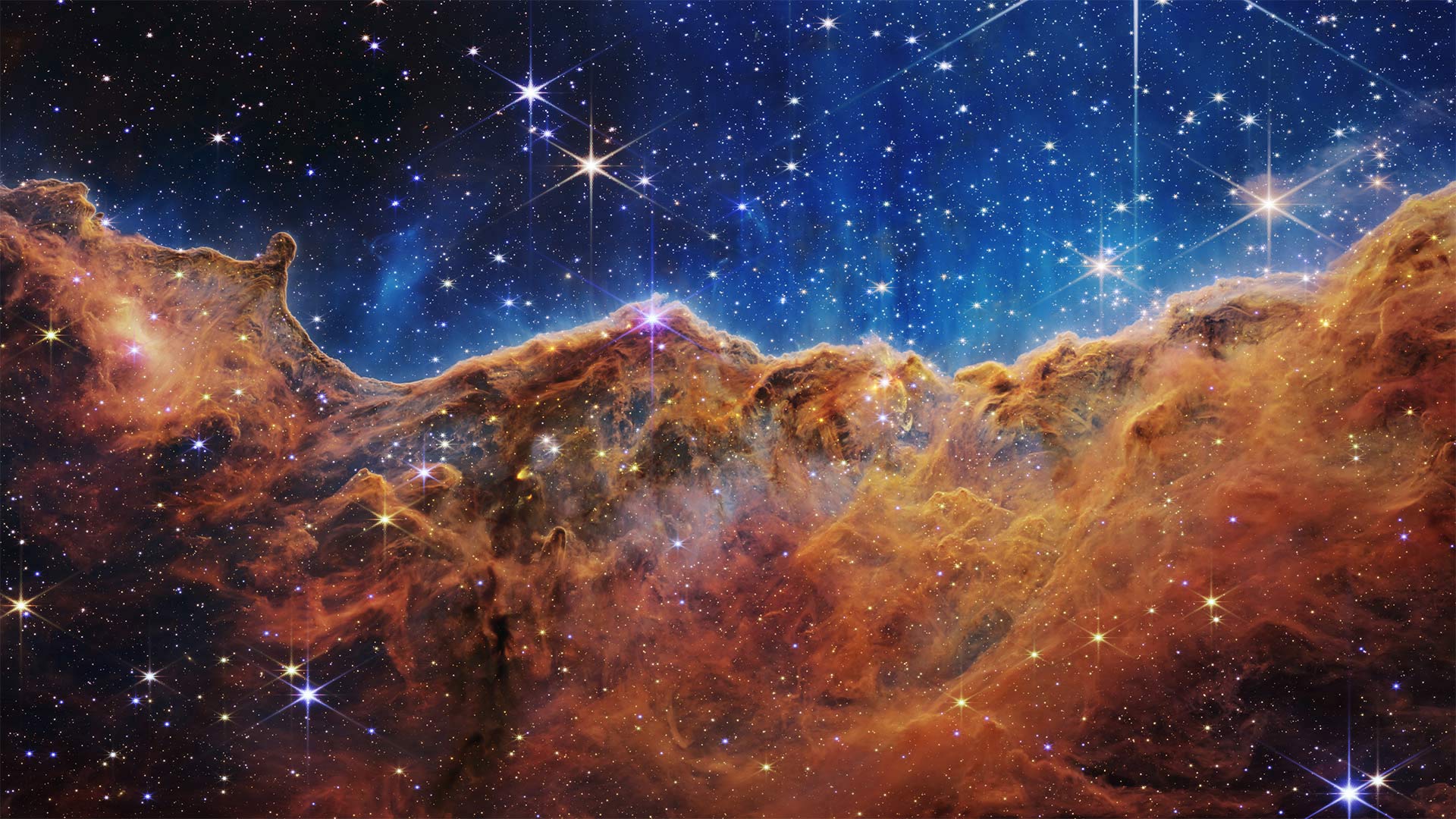 船底星云中的宇宙悬崖