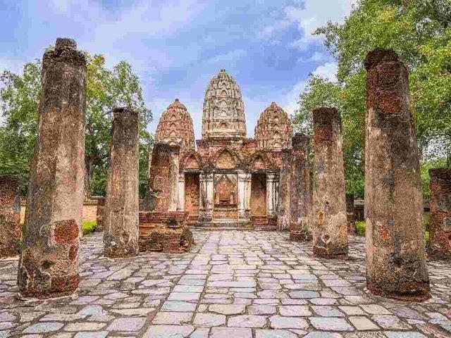 西沙瓦寺，素可泰历史公园，泰国