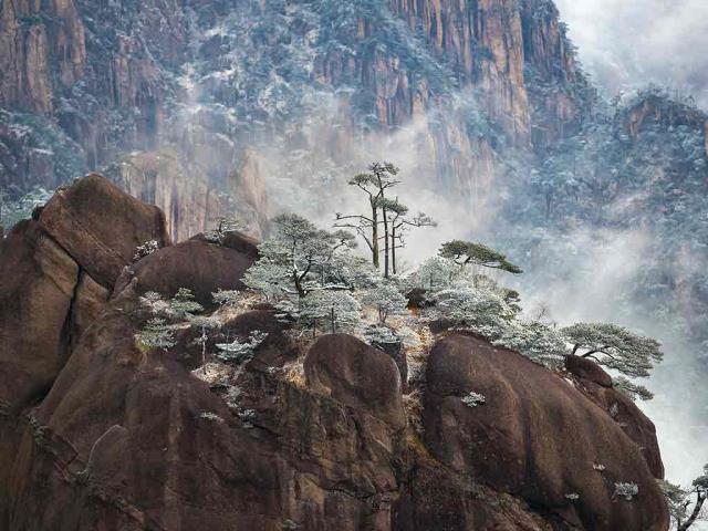 黄山的冬天，中国
