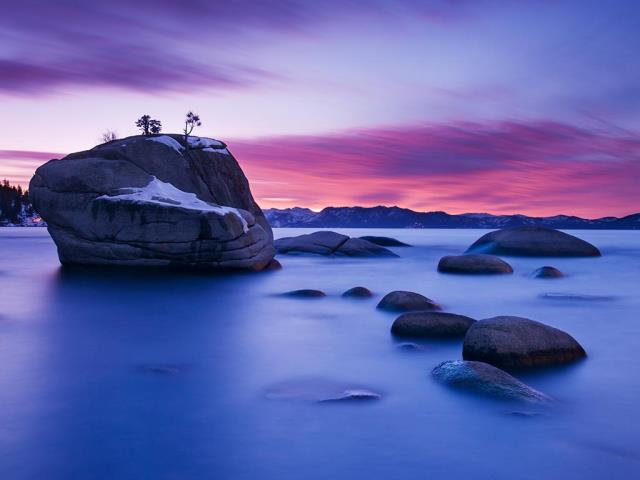 盆景岩，太浩湖，内华达州，美国