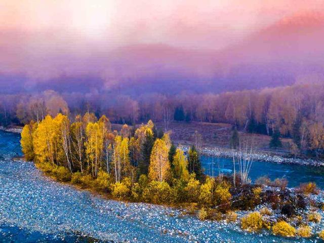 禾木村的风景，新疆，中国