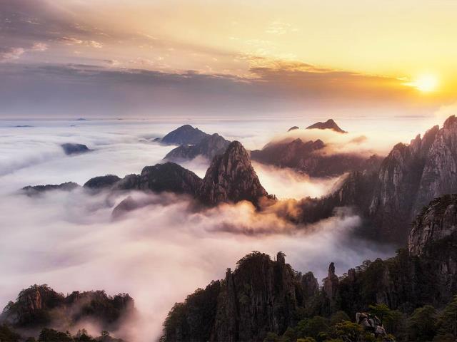 黄山云海，安徽省，中国