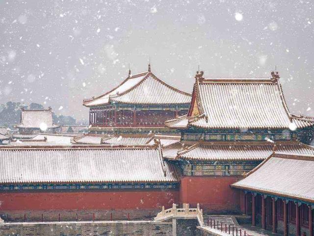 雪中的故宫，中国北京