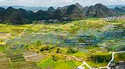 中国，桂林会仙湿地鸟瞰图