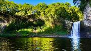 留尼汪岛的 Bassin de la Paix 瀑布
