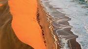 纳米比亚海岸上的纳米布沙漠沙丘