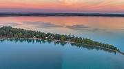 密歇根州，希金斯湖上的金银岛