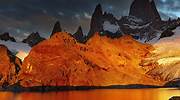 阿根廷，巴塔哥尼亚的 Laguna de Los Tres 和菲茨罗伊山